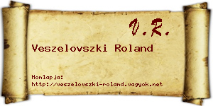 Veszelovszki Roland névjegykártya