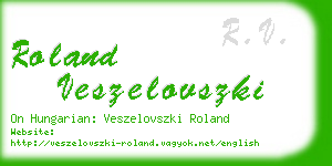 roland veszelovszki business card